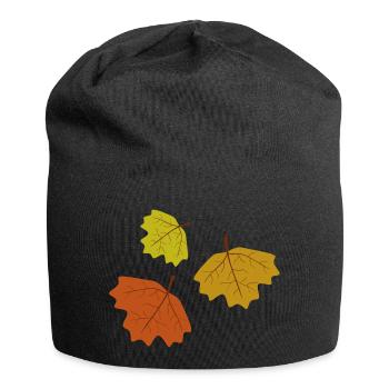 fall leaves - Jersey Beanie - black - Front