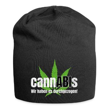 Abi Motto Shirt Cannabis wir haben es durchgezogen - Jersey-Beanie - Schwarz - Vorne