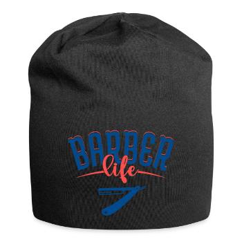 Barber Life Barbershop Barbe Coupe de cheveux - Bonnet en jersey - noir - Devant