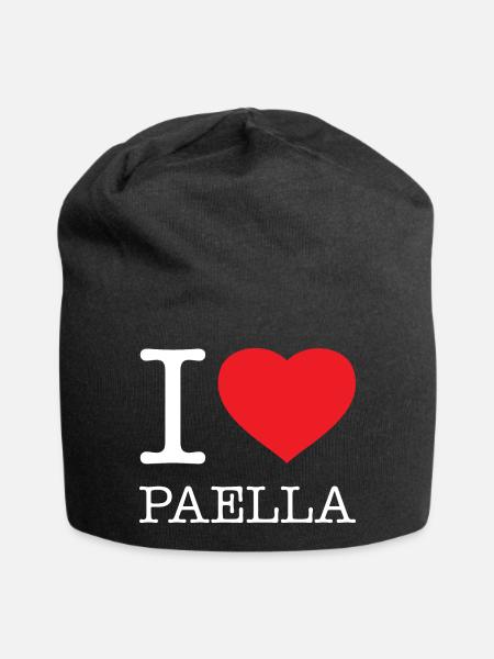 I LOVE PAELLA - Jersey-Beanie - Schwarz