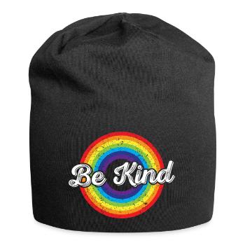 LGBTQ Be Kind Gay Pride LGBT Ally Regenbogenflagge - Jersey-Beanie - Schwarz - Vorne