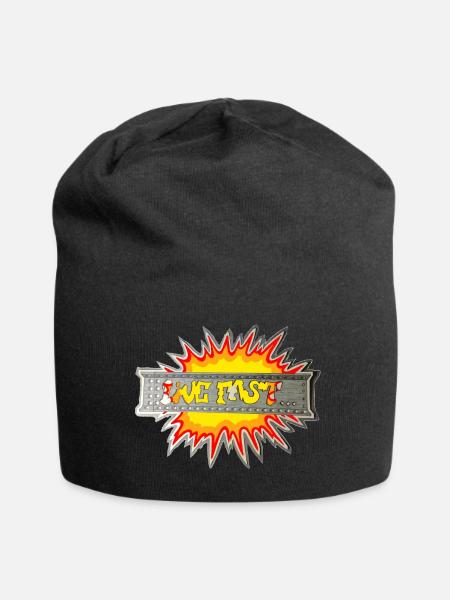 Lebe schnell - Jersey-Beanie - Schwarz