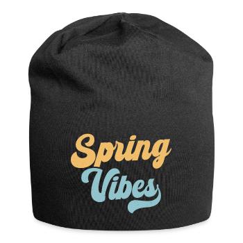 Spring Vibes - Jersey Beanie - black - Front
