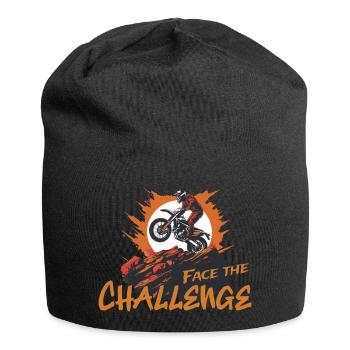Moto X Motorrad Offroad Geschenk Geschenkidee - Jersey-Beanie - Schwarz - Vorne