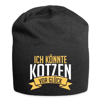 Ich Bin So Gut Drauf Ich Könnte Kotzen - Jersey-Beanie - Schwarz - Vorne
