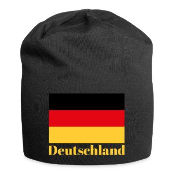 Deutschland Germany Flag German Pride - - Jersey Beanie - black - Front