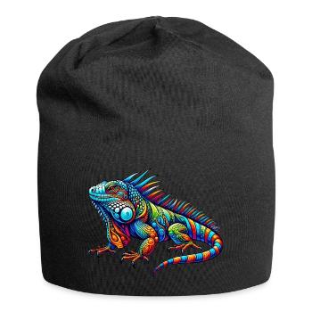 Leguan - Jersey-Beanie - Schwarz - Vorne