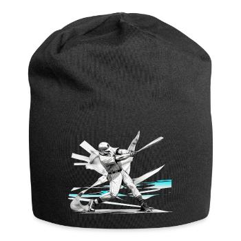 Baseballspieler, baseball - Jersey-Beanie - Schwarz - Vorne