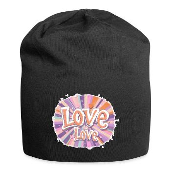 Liebe ist Liebe 3 - Jersey-Beanie - Schwarz - Vorne