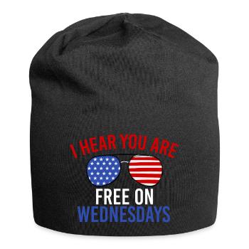 Drapeau américain Vintage Biden gratuit le mercredi - Bonnet en jersey - noir - Devant