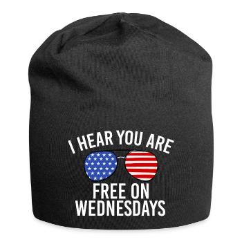 Drapeau américain Vintage Biden gratuit le mercredi - Bonnet en jersey - noir - Devant