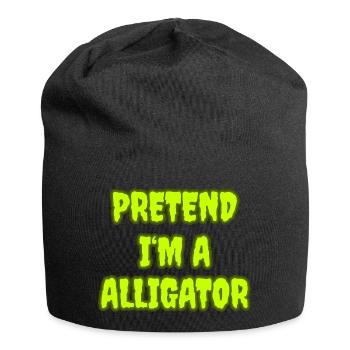 Pretend I'm an Alligator – Easy Halloween Costume - Jersey Beanie - black - Front