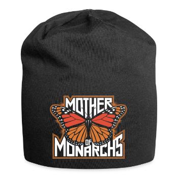 Monarchfalter-Träume in Farbe - Jersey-Beanie - Schwarz - Vorne