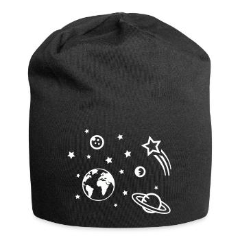 universum weltraum - Jersey-Beanie - Schwarz - Vorne