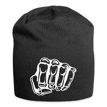 skull fist - Jersey Beanie - black - Front