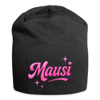 Mausi / Y2K Style - Jersey-Beanie - Schwarz - Vorne