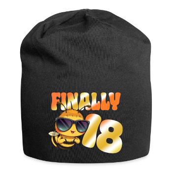 Finally 18 - Jersey Beanie - black - Front