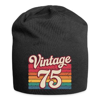 Vintage 75 Retro Design 70er Jahre - Jersey-Beanie - Schwarz - Vorne