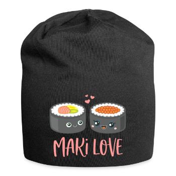 Maki Love Sushi Comic - Jersey-Beanie - Schwarz - Vorne