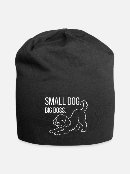 Zwergpudel, Malti-poo oder Königspudel  - Jersey-Beanie - Schwarz