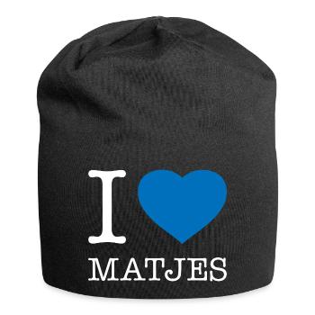 I love Matjes - Jersey-Beanie - Schwarz - Vorne