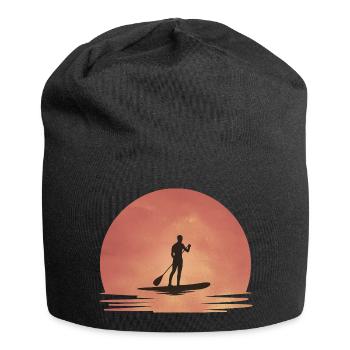 Sunset SUP – Tranquillité sur l’eau - Bonnet en jersey - noir - Devant