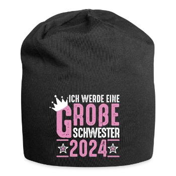 Big Sister 2024 Pink Crown - Jersey Beanie - black - Front