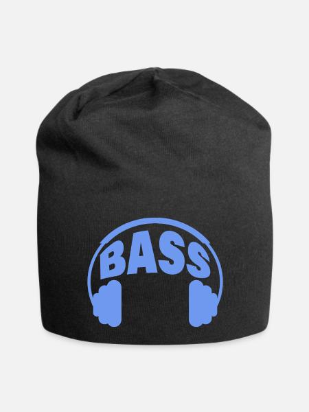 BASS - Jersey-Beanie - Schwarz