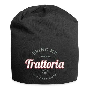 Trattoria Restaurant Italien Gastronomie Design - Jersey-Beanie - Schwarz - Vorne
