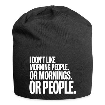 Morgenmuffel Don't Like Morning People Müde Büro - Bonnet en jersey - noir - Devant