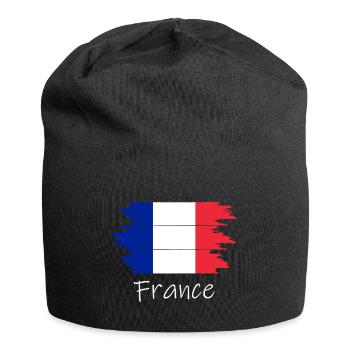 Drapeau français - Bonnet en jersey - noir - Devant