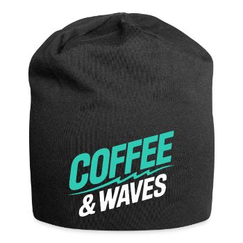 Coffee Waves Surfing Coffee & Waves Surfer Beach - Jersey Beanie - black - Front