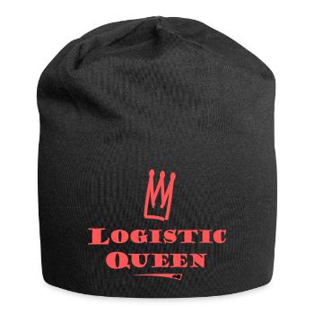 Logistik Königin Logo - Jersey-Beanie - Schwarz - Vorne