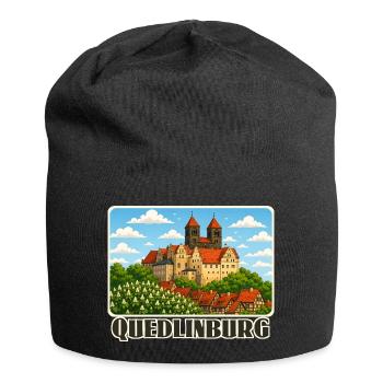 Quedlinburg - Jersey-Beanie - Schwarz - Vorne