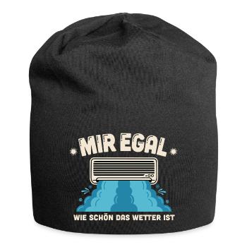 Mir Egal | Klimaanlage - Jersey-Beanie - Schwarz - Vorne