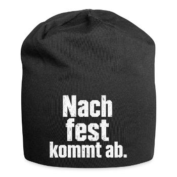 Schrauber Spruch Nach fest kommt ab Handwerker - Jersey-Beanie - Schwarz - Vorne