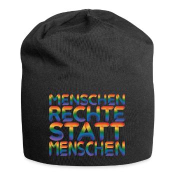 Menschenrechte Statement für Demokratie Fans - Jersey-Beanie - Schwarz - Vorne