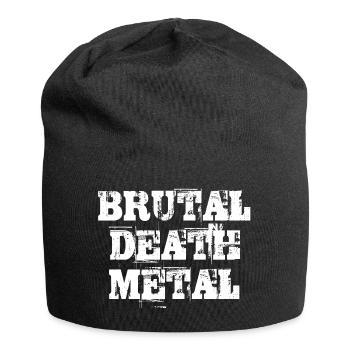 Brutale Death-Metal-Typografie - Jersey-Beanie - Schwarz - Vorne