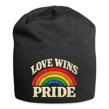 Love Wins Pride Regenbogen CSD LGBTQ Community - Jersey-Beanie - Schwarz - Vorne