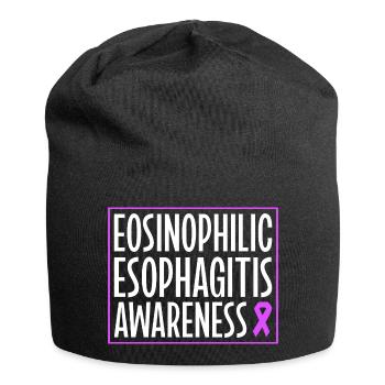 Eosinophile Ösophagitis - Aufklärung unterstützen - Jersey-Beanie - Schwarz - Vorne