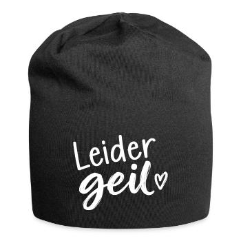 Leider Geiler - Cooler Spruch - Geschenkidee - Jersey-Beanie - Schwarz - Vorne