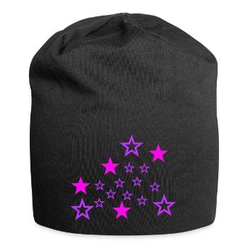 star - stars - Jersey Beanie - black - Front