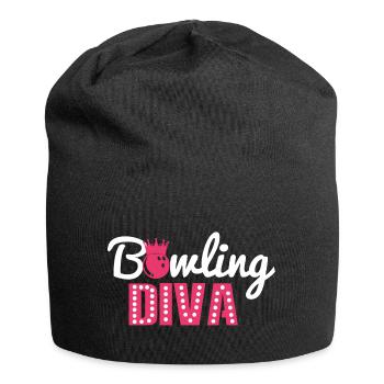 Bowling Diva - Keglerin kegeln Geschenk - Jersey-Beanie - Schwarz - Vorne