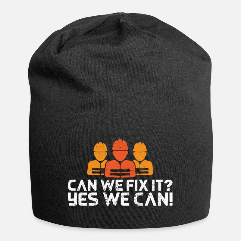 Builder Gifts I Constuction Worker tshirt - Jersey Beanie - black