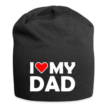I love my dad - Jersey-Beanie - Schwarz - Vorne