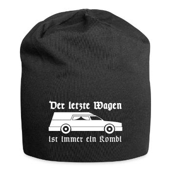 Der letzte Wagen ist immer ein Kombi | Sarkasmus - Jersey-Beanie - Schwarz - Vorne