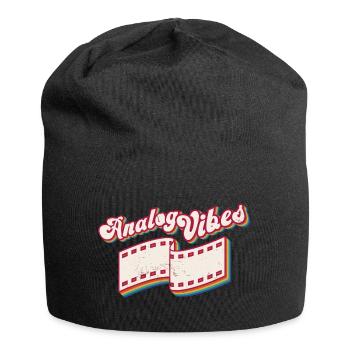 Retro Photographer Vintage Analog Vibes - Jersey-Beanie - Schwarz - Vorne