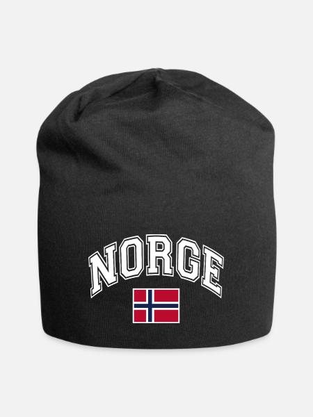 Norwegen Flagge - Jersey-Beanie - Schwarz