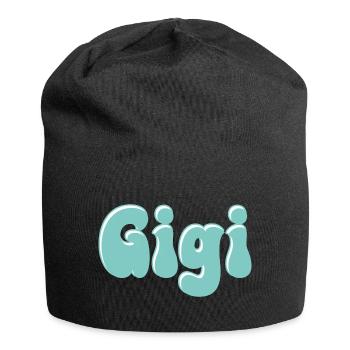 Name Girl Gigi Retro Name Gigi Couple - Jersey Beanie - black - Front