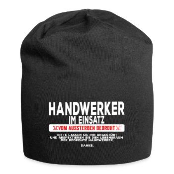 handwerker im einsatz - Jersey-Beanie - Schwarz - Vorne